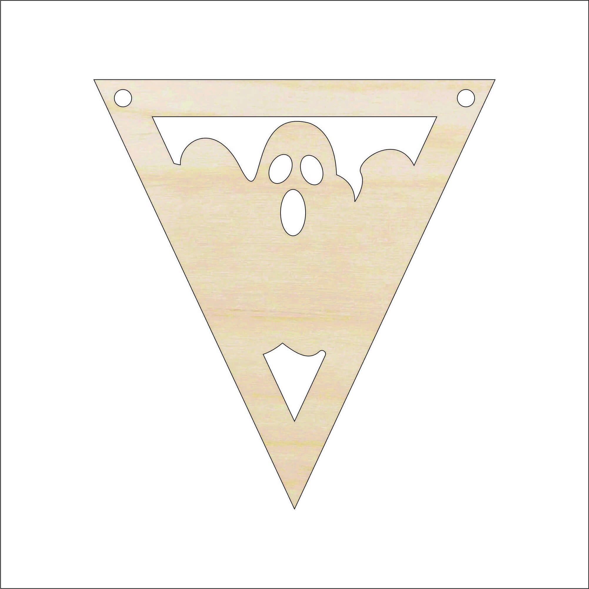 Banner Ghost - Laser Cut Out Unfinished Wood Shape FAL291 Banner Ghost - Laser Cut Out Unfinished Wood Shape FAL291