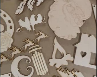 Snowflake - Laser Cut Out Unfinished Wood Craft Shape SNW54 Snowflake - Laser Cut Out Unfinished Wood Craft Shape SNW54