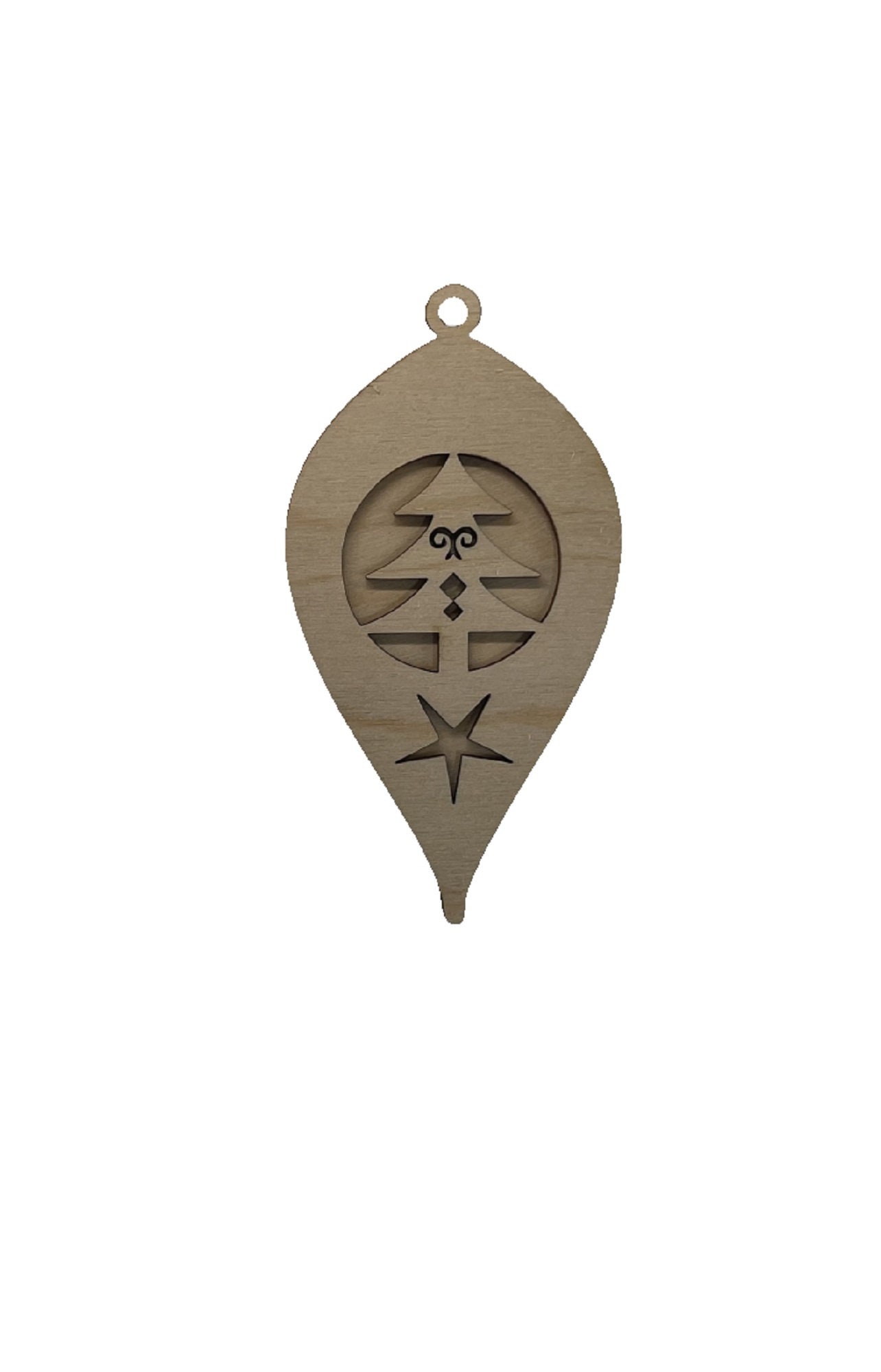 3D Ornament Tree 2 Pieces Laser Cut Out Unfinished ORN118 3D Ornament Tree 2 Pieces Laser Cut Out Unfinished ORN118