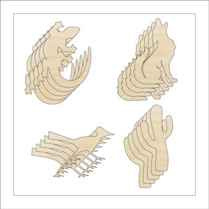 Pack Desert Shapes - Laser Cut Out Unfinished Wood Craft Shapes PK3 Pack Desert Shapes - Laser Cut Out Unfinished Wood Craft Shapes PK3