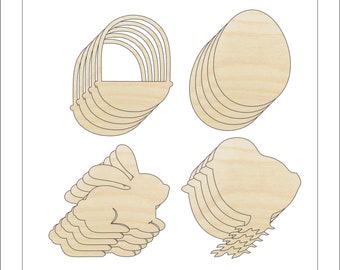 Car Easter - Laser Cut Out Unfinished Wood Craft Shape ESR40 Car Easter - Laser Cut Out Unfinished Wood Craft Shape ESR40