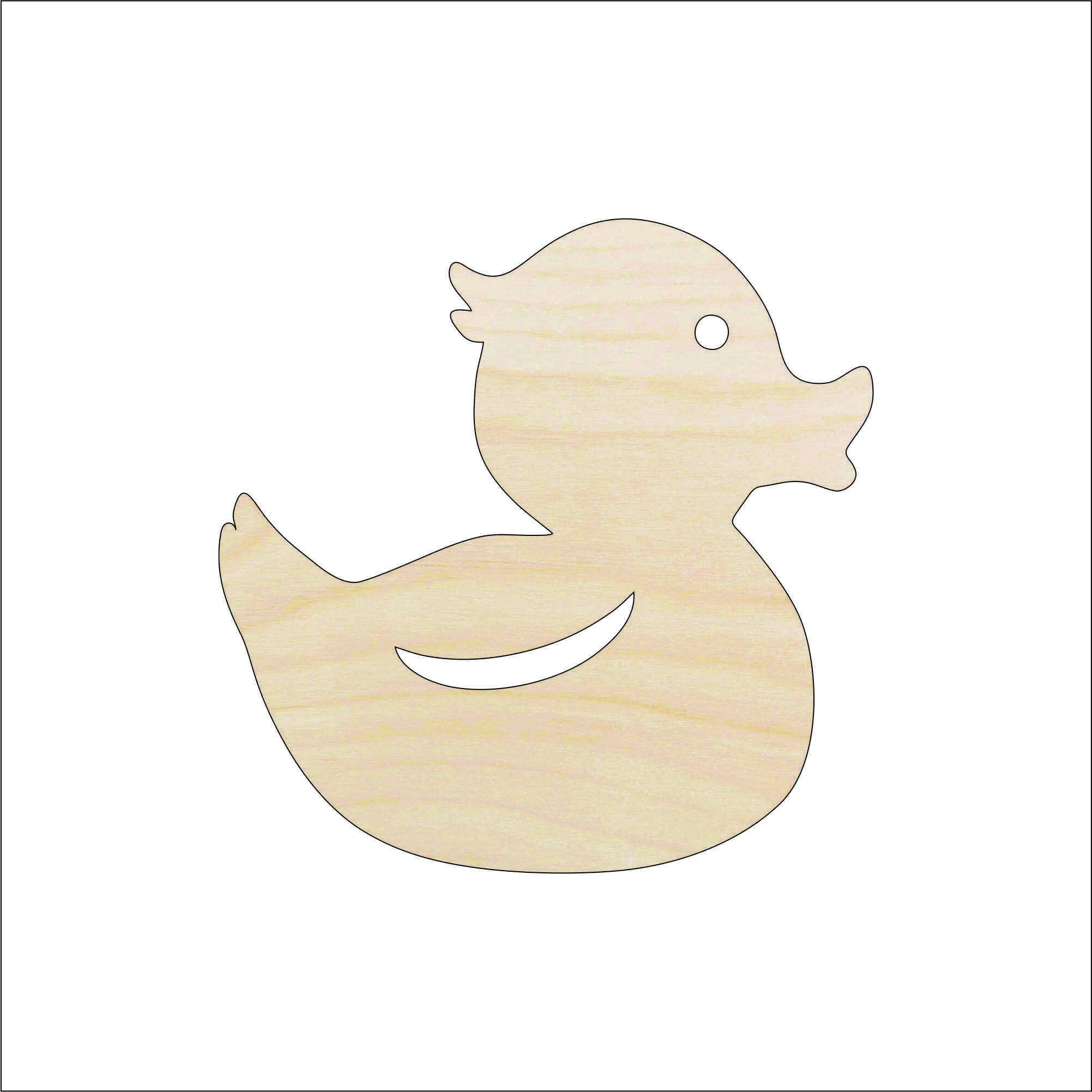 Toy Rubber Duck - Laser Cut Out Unfinished Wood Craft Shape TOY48 Toy Rubber Duck - Laser Cut Out Unfinished Wood Craft Shape TOY48