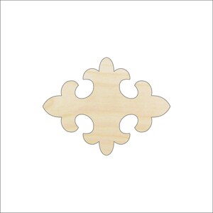 Design Fleur de Lis - Laser Cut Out Unfinished Wood Craft Shape DSN36 Design Fleur de Lis - Laser Cut Out Unfinished Wood Craft Shape DSN36