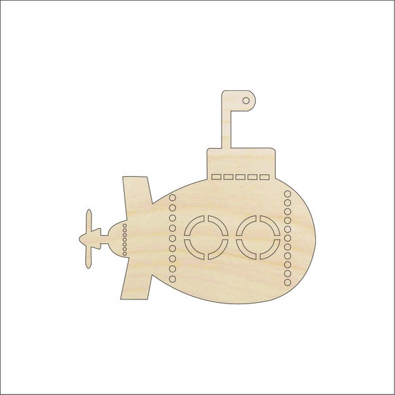 Boat Submarine - Laser Cut Out Unfinished Wood Craft Shape BOT15 Boat Submarine - Laser Cut Out Unfinished Wood Craft Shape BOT15