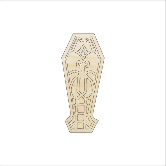 Coffin - Laser Cut Out Unfinished Wood Craft Shape FAL53 Coffin - Laser Cut Out Unfinished Wood Craft Shape FAL53