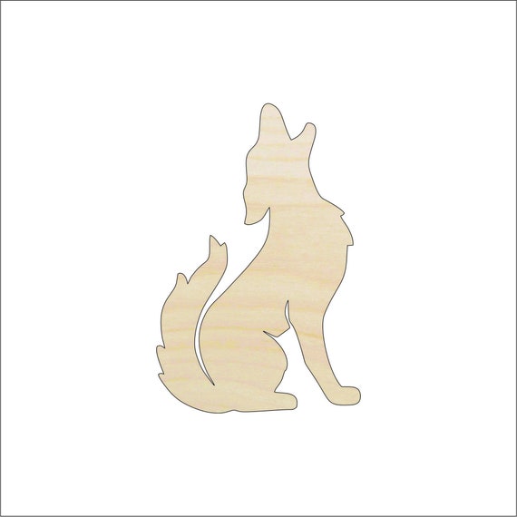 Coyote - Laser Cut Out Unfinished Wood Craft Shape ANML125 Coyote - Laser Cut Out Unfinished Wood Craft Shape ANML125