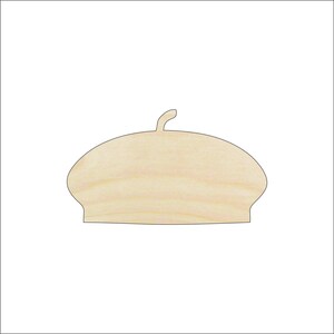 Hat Beret - Laser Cut Out Unfinished Wood Craft Shape CLT78 Hat Beret - Laser Cut Out Unfinished Wood Craft Shape CLT78