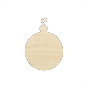 Bauble -  Laser Cut Unfinished Wood Shape Craft Supply XMS120