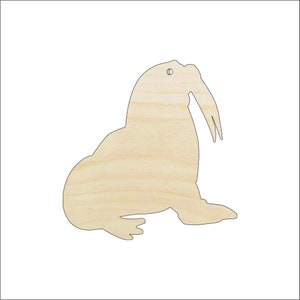 Walrus - Laser Cut Out Unfinished Wood Craft Shape ANML63 Walrus - Laser Cut Out Unfinished Wood Craft Shape ANML63