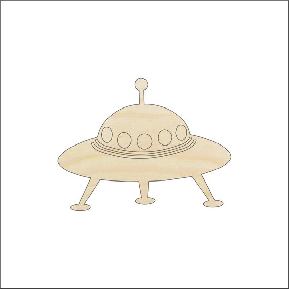Space UFO - Laser Cut Out Unfinished Wood Craft Shape SPC58 Space UFO - Laser Cut Out Unfinished Wood Craft Shape SPC58