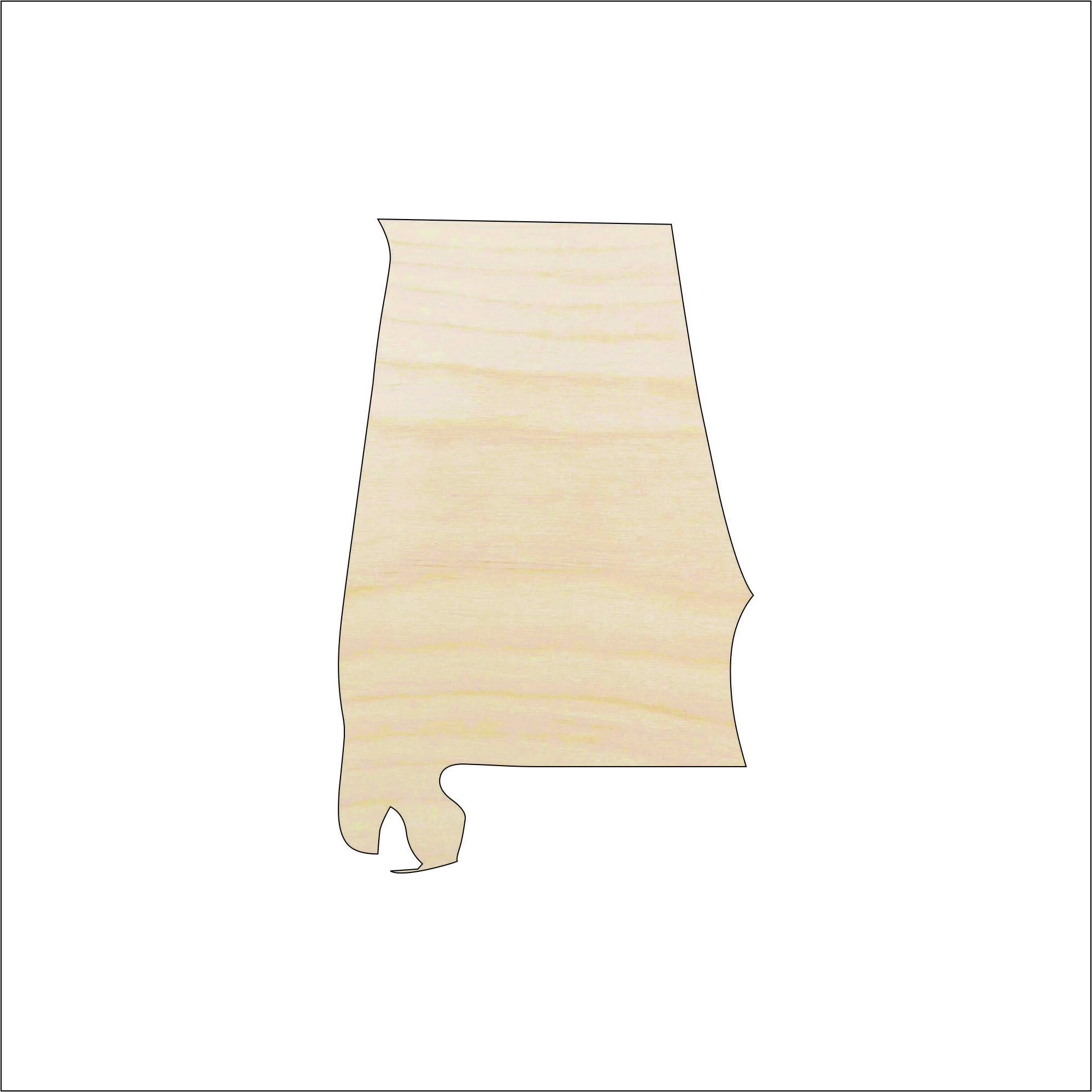 State Alabama - Laser Cut Out Unfinished Wood Craft Shape STAT49 State Alabama - Laser Cut Out Unfinished Wood Craft Shape STAT49