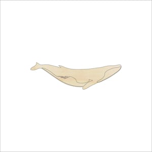 Whale - Laser Cut Out Unfinished Wood Craft Shape SEA91 Whale - Laser Cut Out Unfinished Wood Craft Shape SEA91