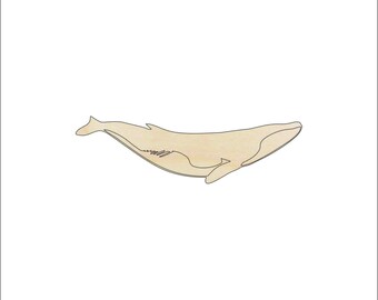 Whale - Laser Cut Out Unfinished Wood Craft Shape SEA19 Whale - Laser Cut Out Unfinished Wood Craft Shape SEA19