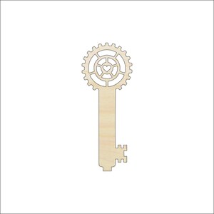 Key - Laser Cut Out Unfinished Wood Craft Shape KEY16 Key - Laser Cut Out Unfinished Wood Craft Shape KEY16