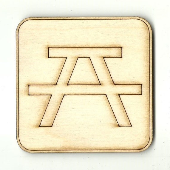 Picnic Table Sign Unfinished Wood Laser Cut Out Shape Craft Etsy