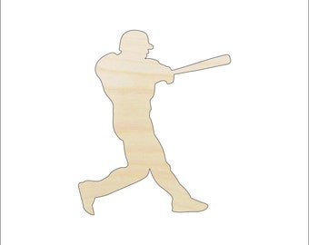 Sport Baseball Player - Laser Cut Out Unfinished Wood Craft Shape SPT662 Sport Baseball Player - Laser Cut Out Unfinished Wood Craft Shape SPT662