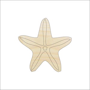 Starfish - Laser Cut Out Unfinished Wood Craft Shape SEA131 Starfish - Laser Cut Out Unfinished Wood Craft Shape SEA131
