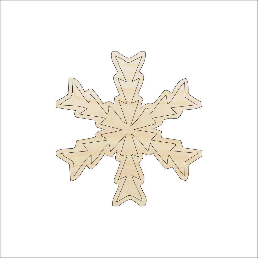 Snowflake - Laser Cut Out Unfinished Wood Craft Shape SNW32 Snowflake - Laser Cut Out Unfinished Wood Craft Shape SNW32
