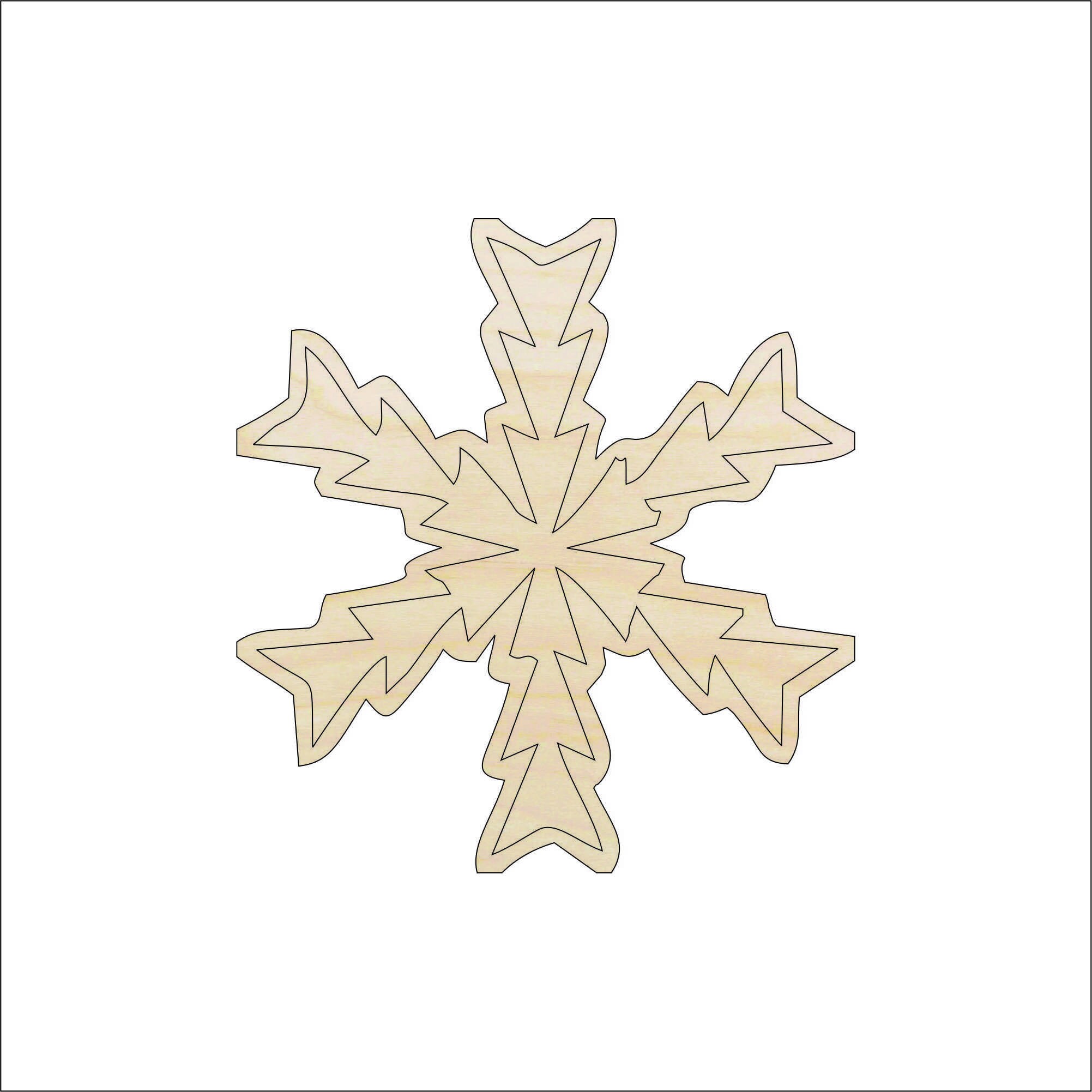 Snowflake - Laser Cut Out Unfinished Wood Craft Shape SNW32 Snowflake - Laser Cut Out Unfinished Wood Craft Shape SNW32