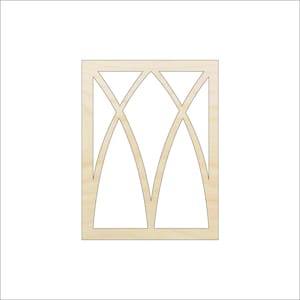 Window - Laser Cut Out Unfinished Wood Craft Shape BLD93 Window - Laser Cut Out Unfinished Wood Craft Shape BLD93