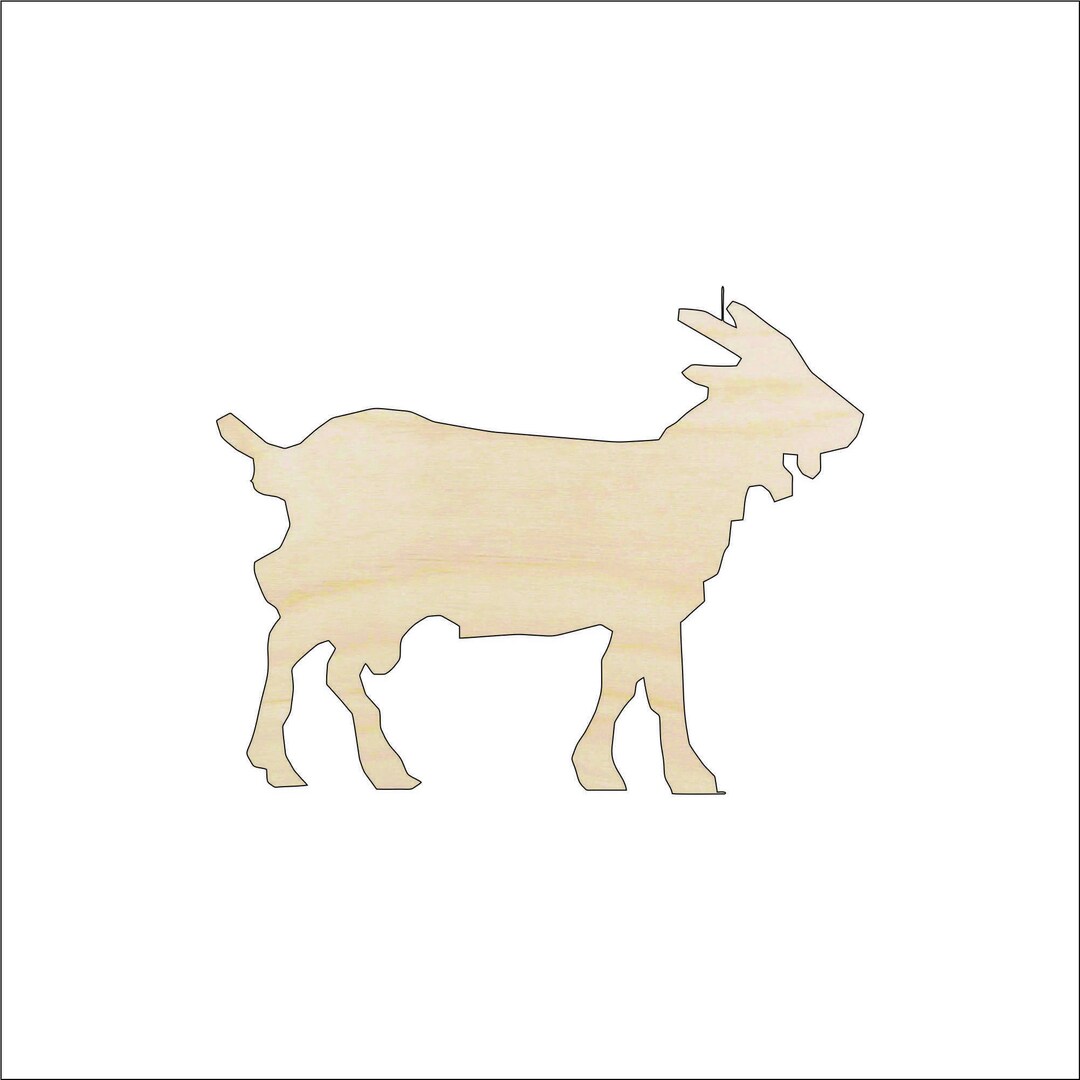 Goat - Laser Cut Out Unfinished Wood Craft Shape SHP11 Goat - Laser Cut Out Unfinished Wood Craft Shape SHP11