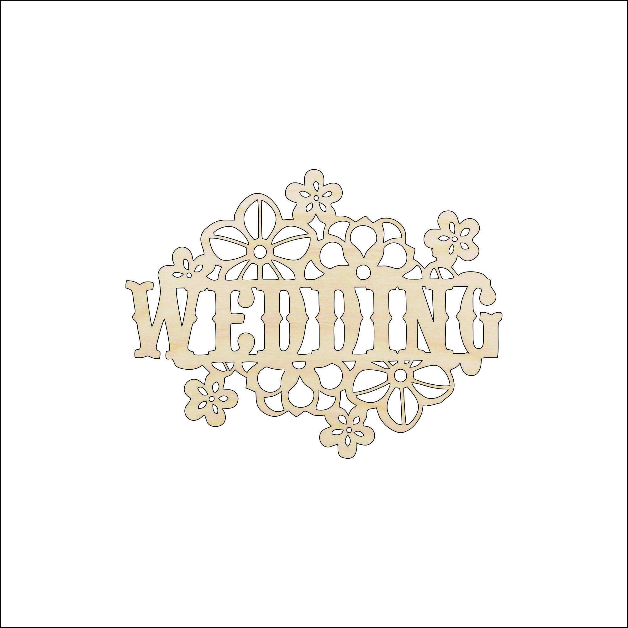 Sign Wedding - Laser Cut Out Unfinished Wood Craft Shape WDG26 Sign Wedding - Laser Cut Out Unfinished Wood Craft Shape WDG26