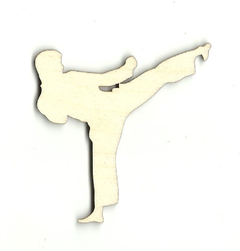 Courier shipping free shipping Karate - Laser Cut Max 43% OFF Out Unfinished Craft SPT61 Supply Shape Wood