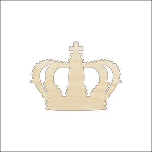 Crown - Laser Cut Out Unfinished Wood Craft Shape CLT88 Crown - Laser Cut Out Unfinished Wood Craft Shape CLT88