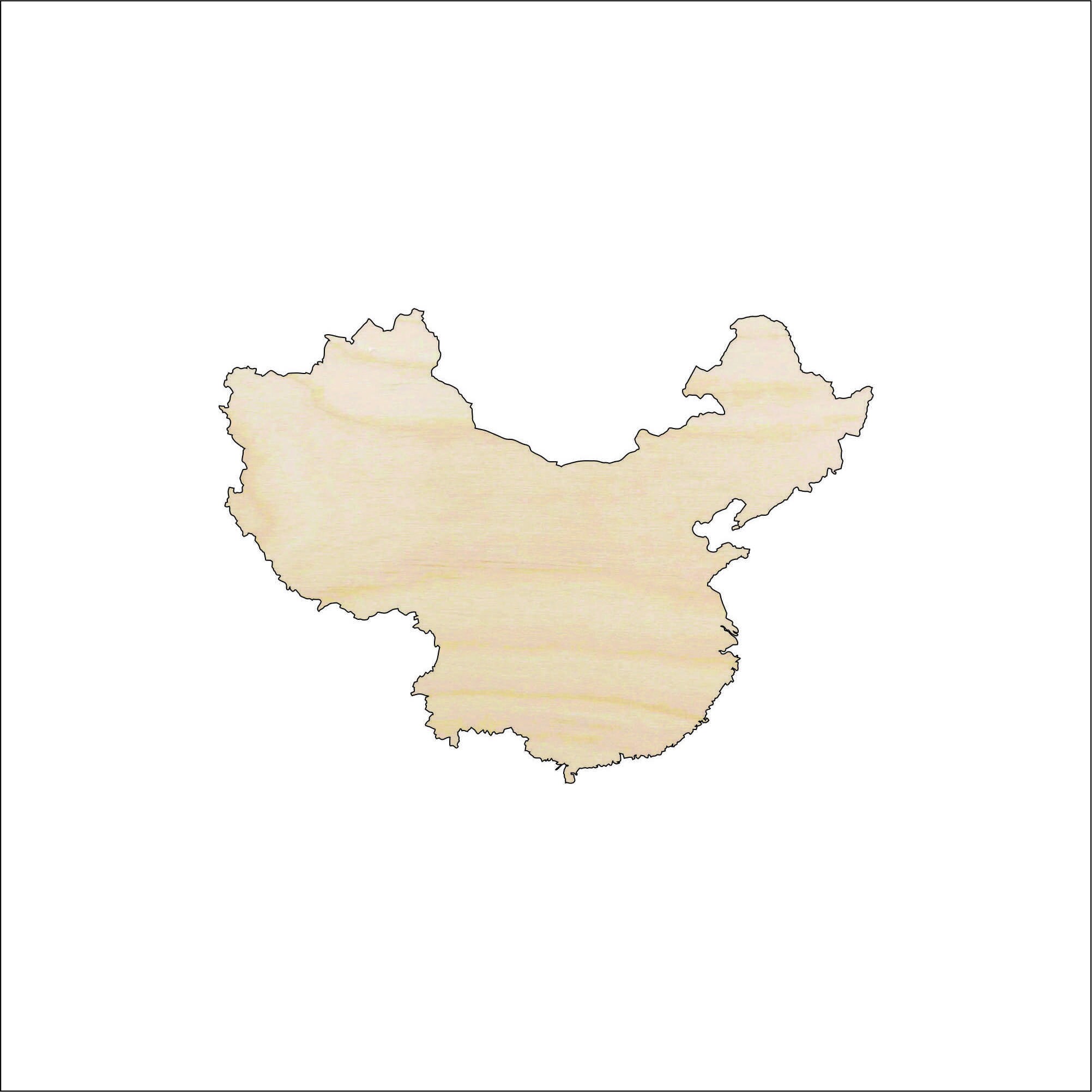 Country China - Laser Cut Out Unfinished Wood Craft Shape WLD14 Country China - Laser Cut Out Unfinished Wood Craft Shape WLD14