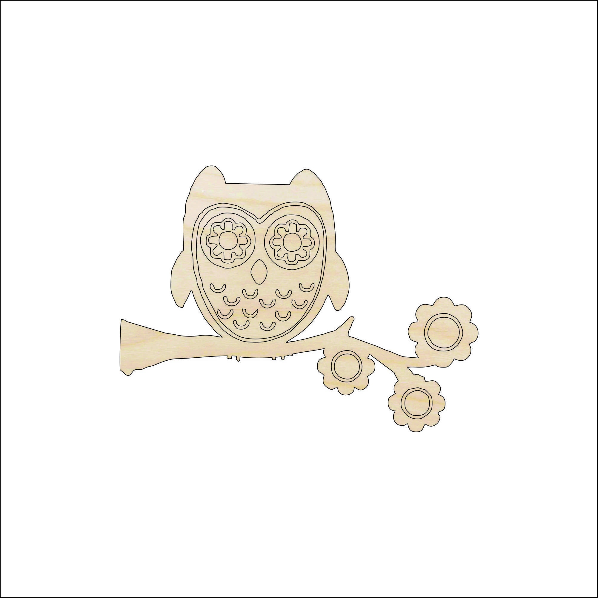 Bird Owl - Laser Cut Out Unfinished Wood Craft Shape BRD31 Bird Owl - Laser Cut Out Unfinished Wood Craft Shape BRD31
