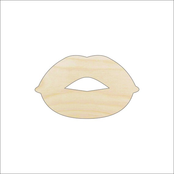 Lips - Laser Cut Out Unfinished Wood Craft Shape PPL48 Lips - Laser Cut Out Unfinished Wood Craft Shape PPL48