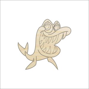 Fish - Laser Cut Out Unfinished Wood Craft Shape SEA73 Fish - Laser Cut Out Unfinished Wood Craft Shape SEA73