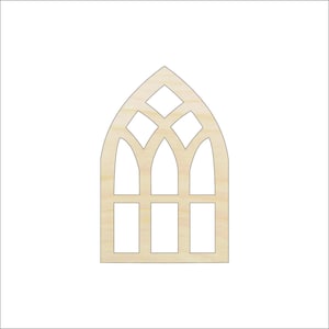 Window - Laser Cut Out Unfinished Wood Craft Shape BLD4 Window - Laser Cut Out Unfinished Wood Craft Shape BLD4