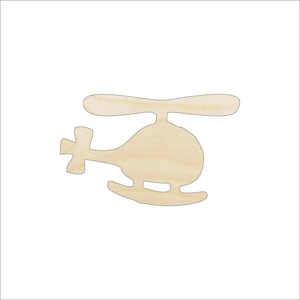 Helicopter - Laser Cut Out Unfinished Wood Craft Shape PLN5 Helicopter - Laser Cut Out Unfinished Wood Craft Shape PLN5