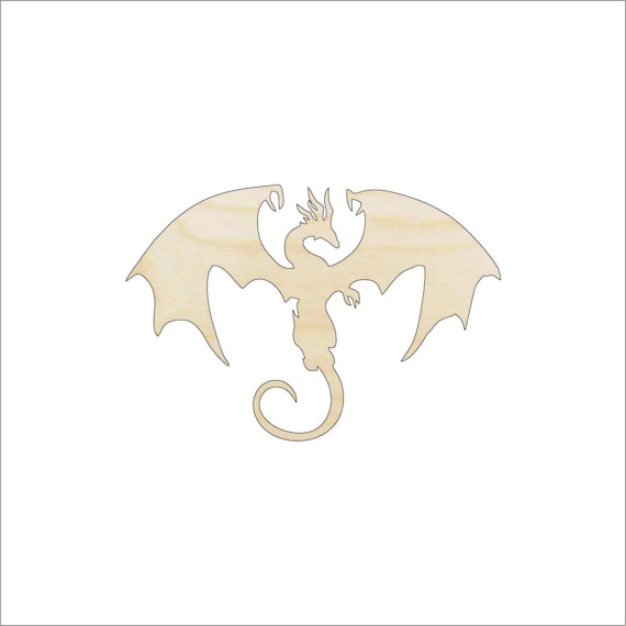 Dragon - Laser Cut Out Unfinished Wood Craft Shape MYTH85 Dragon - Laser Cut Out Unfinished Wood Craft Shape MYTH85
