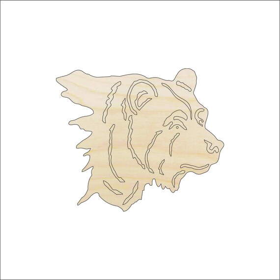 Bear - Laser Cut Out Unfinished Wood Craft Shape BER62 Bear - Laser Cut Out Unfinished Wood Craft Shape BER62