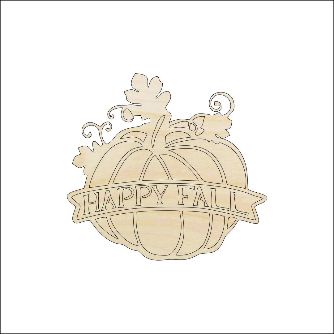 Sign Pumpkin - Laser Cut Out Unfinished Wood Craft Shape FAL185 Sign Pumpkin - Laser Cut Out Unfinished Wood Craft Shape FAL185
