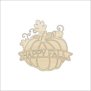 Sign Pumpkin - Laser Cut Out Unfinished Wood Craft Shape FAL185 Sign Pumpkin - Laser Cut Out Unfinished Wood Craft Shape FAL185
