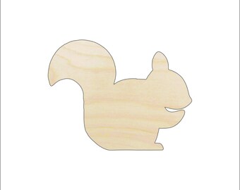 Squirrel - Laser Cut Out Unfinished Wood Craft Shape RDT20 Squirrel - Laser Cut Out Unfinished Wood Craft Shape RDT20