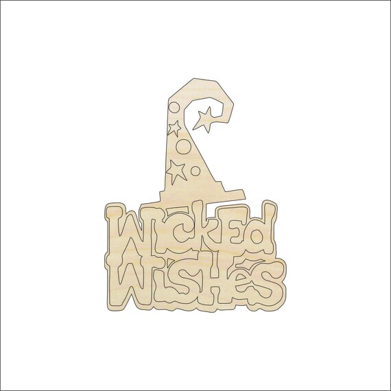 Sign Witch - Laser Cut Out Unfinished Wood Craft Shape FAL44 Sign Witch - Laser Cut Out Unfinished Wood Craft Shape FAL44
