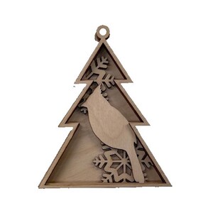 3D Ornament Bird 4 Pieces Laser Cut Out Unfinished ORN148 3D Ornament Bird 4 Pieces Laser Cut Out Unfinished ORN148