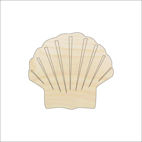 Shell - Laser Cut Out Unfinished Wood Craft Shape SEA13 Shell - Laser Cut Out Unfinished Wood Craft Shape SEA13
