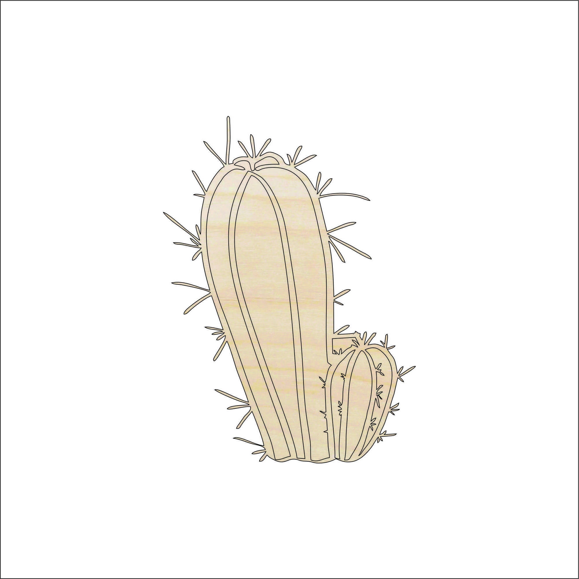 Tree Cactus - Laser Cut Out Unfinished Wood Craft Shape TRE2 Tree Cactus - Laser Cut Out Unfinished Wood Craft Shape TRE2