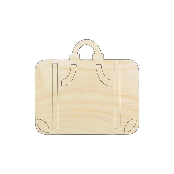 Decor Suitcase - Laser Cut Out Unfinished Wood Craft Shape TRP11 Decor Suitcase - Laser Cut Out Unfinished Wood Craft Shape TRP11
