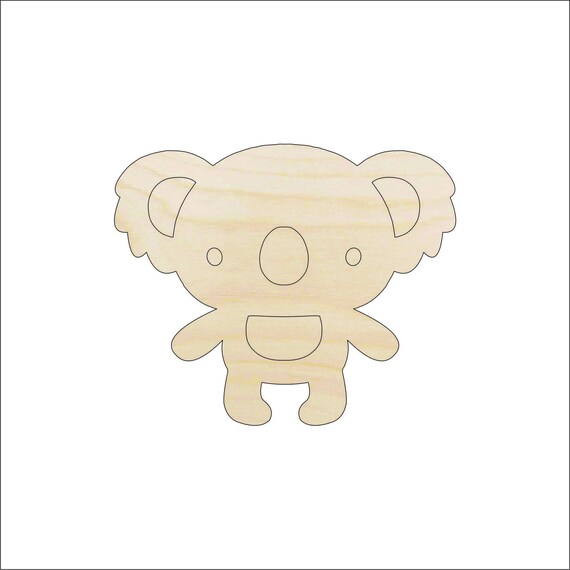 Bear Koala - Laser Cut Out Unfinished Wood Craft Shape BER42 Bear Koala - Laser Cut Out Unfinished Wood Craft Shape BER42