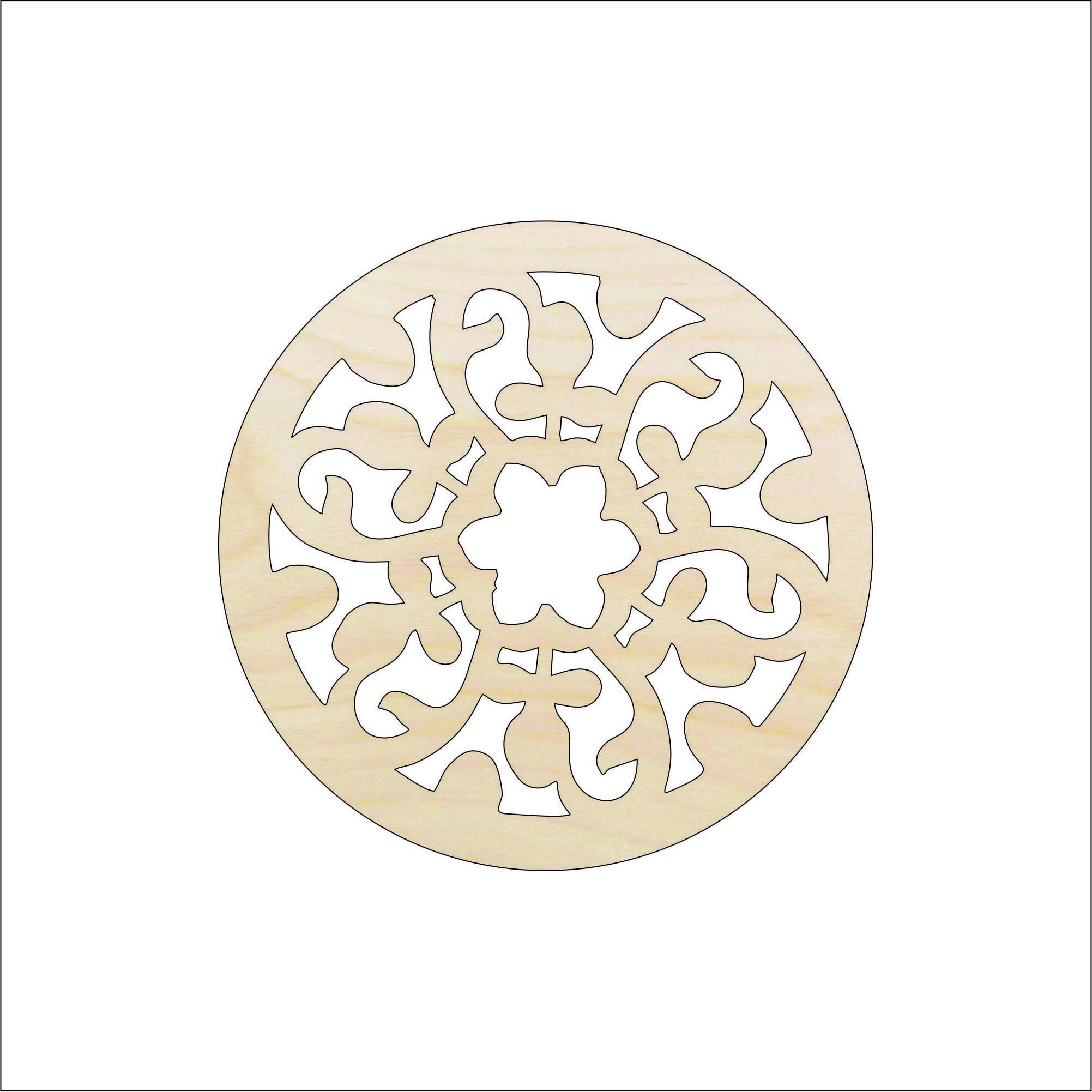 Design Flower - Laser Cut Out Unfinished Wood Craft Shape CSTR22 Design Flower - Laser Cut Out Unfinished Wood Craft Shape CSTR22