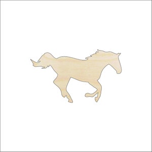 Horse - Laser Cut Out Unfinished Wood Craft Shape HRS38 Horse - Laser Cut Out Unfinished Wood Craft Shape HRS38