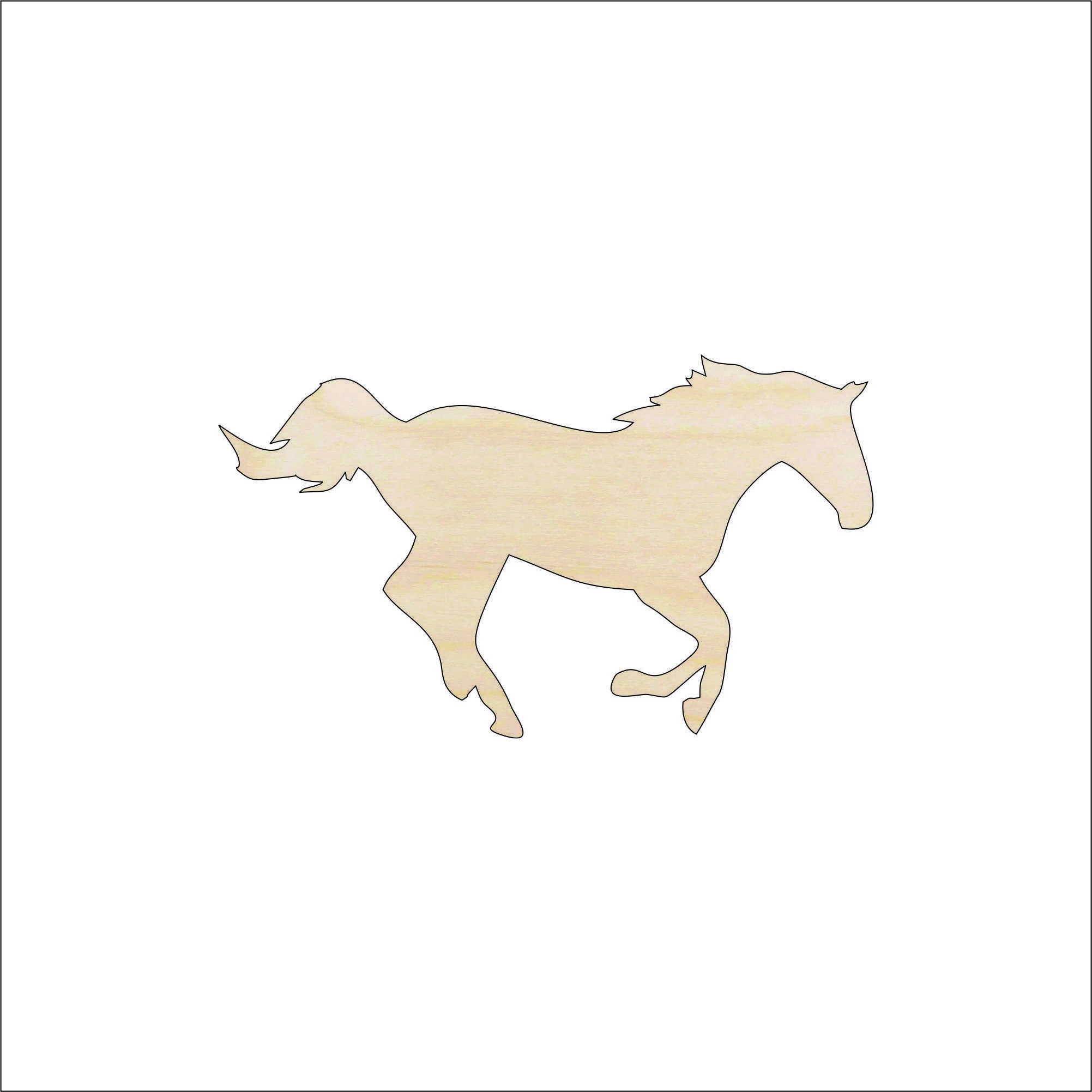 Horse - Laser Cut Out Unfinished Wood Craft Shape HRS38 Horse - Laser Cut Out Unfinished Wood Craft Shape HRS38
