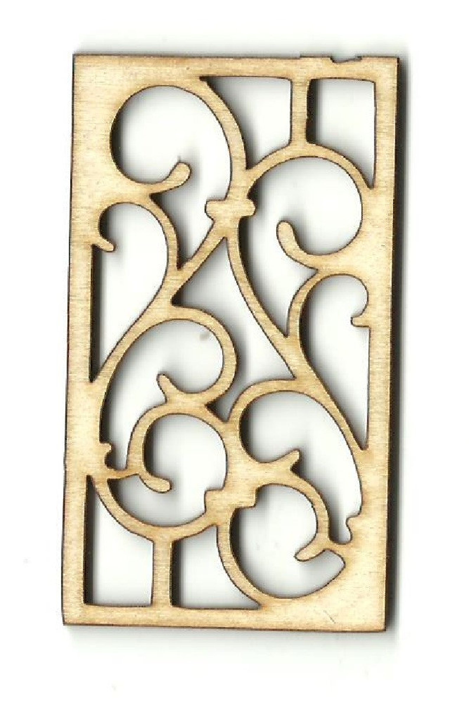 Wood Design Panel Laser Cut Out Unfinished Wood Shape Craft - Etsy