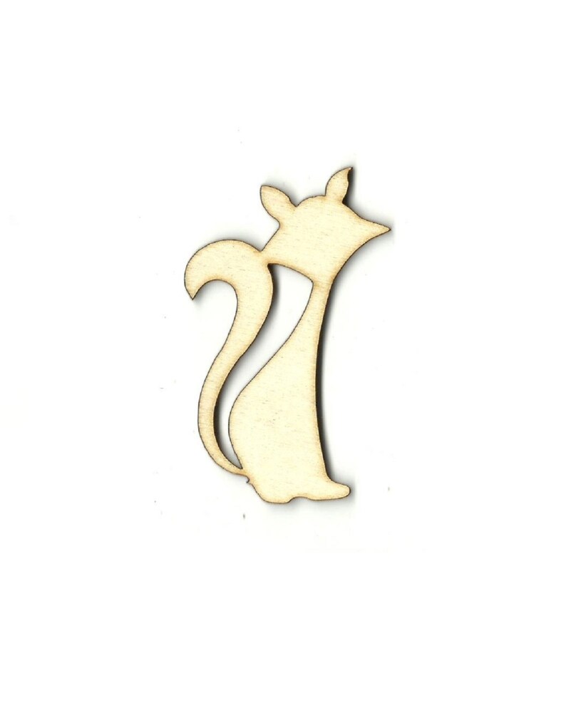 Kitty Cat Laser Cut Out Unfinished Wood Shape Craft Supply Etsy